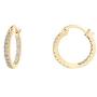 PAVOI 14K Gold Plated 925 Sterling Silver Post Cubic Zirconia Hoop Earrings 30/15mm