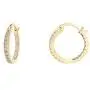 PAVOI 14K Gold Plated 925 Sterling Silver Post Cubic Zirconia Hoop Earrings 30/15mm