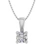 1/5 Carat 4-Prong Set Diamond Solitaire Pendant Necklace in 14K Gold (Included Silver Chain)