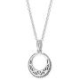 Boma Jewelry Sterling Silver Bohemian Crescent Moon Necklace, 18 Inches