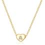 Harlermoon Heart Initial Necklace Letter A to Z 26 Alphabet Pendant Necklace 14K Gold Filled Handmade Dainty Choker Jewelry for Women Girls