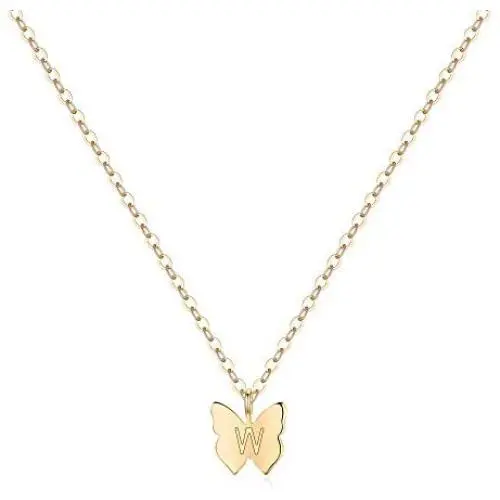 Turandoss Initial Butterfly Necklaces for Girls - Dainty 14K Gold Filled Handmade Personalized Letter Butterfly Choker Necklaces for Women Girls Jewelry Gifts