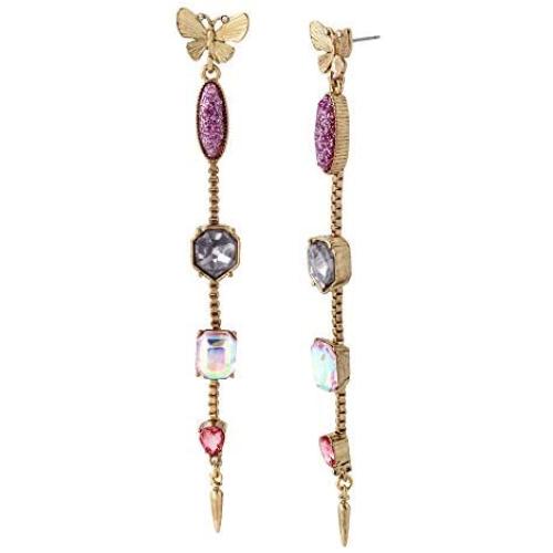 Betsey Johnson Butterfly Linear Earrings