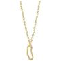 Lucky Feather State Necklace 14K Gold-Dipped Pendant on Adjustable 16”-18” Chain