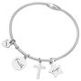 Tstars Christian Bracelet for Women - Love Faith Hope - Cross Inspirational Faith Religious Pendants Bracelet Jewelry Gifts for Her