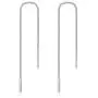 Sterling Silver 4-7.5 Tassel Long Threader Drop Earrings in 0.7mm Box Chain - Platinum or Rose Gold Sterling Silver 4-7.5 Tassel Long Threader Drop Earrings in 0.7mm Box Chain - Platinum or Rose Gold