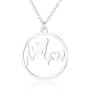 Eiffy Cartoon Chihuahua ECG Heartbeat Puppy Dog Earrings Pendant Necklace Pet Animal Hypoallergenic Jewelry for Women