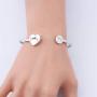 FUSTMW Dog Owner Bracelet Dachshund Boxer Golden Retriever Dog Lover Gifts Pitbull Boston Terrier Paw Print Bangle Jewelry