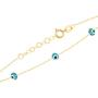 GELIN 14k Solid Gold Station Chain Strand Bracelet | Charm Bracelets for Women | Dainty Handmade Jewelry