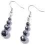 Shop LC Stainless Steel Black Hematite Beads Drop Dangle Earrings Matinee Necklace Fashion Prom Jewelry Sets for Women 20''
