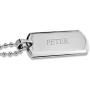 Bling Jewelry Personalized Engravable Military Army Dog Tag Pendant Necklace for Men Polished Stainless Steel Bead Ball Chain 24 Inch