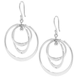 Pepe Dominguez 925 Sterling Silver 3 Hoops in Satellite Orbit Dangle Earrings