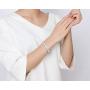 VNOX Stainless Steel Cubic Zirconia Rhinestones Paved Eternity Cuff Bangle Bracelet for Women Girl