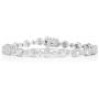 NATALIA DRAKE 1/20 Cttw White Diamond Bracelet for Women in Rhodium Plated Sterling Silver (Color H-I/Clarity I2-I3)