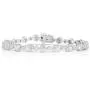 NATALIA DRAKE 1/20 Cttw White Diamond Bracelet for Women in Rhodium Plated Sterling Silver (Color H-I/Clarity I2-I3) NATALIA DRAKE 1/20 Cttw White Diamond Bracelet for Women in Rhodium Plated Sterling Silver (Color H-I/Clarity I2-I3)