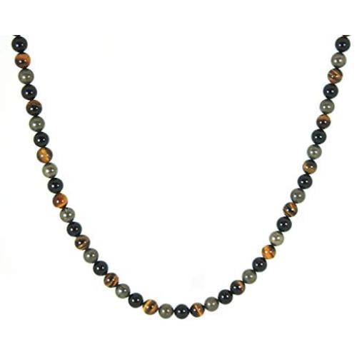 Auras by Osiris Beaded Necklaces for Men Healing Crystal Protection Stone Mens Necklaces Handmade in USA by Master Shaman