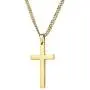 24K Gold Chain Style Cross Pendant Necklace Solid Clasp for Men, Husband, Teens Thin for Charms Miami Cuban Link Diamond Cut 24K Gold Chain Style Cross Pendant Necklace Solid Clasp for Men, Husband, Teens Thin for Charms Miami Cuban Link Diamond Cut