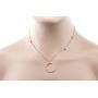 Gem Stone King 925 Sterling Silver Half Moon and Stars Pendant Necklace For Women with CZ Charm and Adjustable Chain Length 16 Inch - 18 Inch
