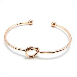 I Cant Tie The Knot Without You Bridesmaid Bangle Rose Gold Bracelets With Card-Set of 1,4,5,6,10