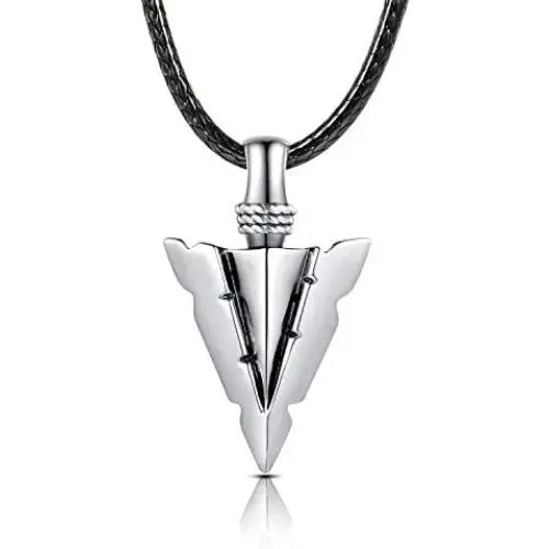 MANBU 925 Sterling Silver Urn Necklace for Men - Arrowhead Memorial Pendant Bar Urn Necklace Cremation Ash Jewelry Bereavement Keepsakes Gift for Loss of a Loved One MANBU 925 Sterling Silver Urn Necklace for Men - Arrowhead Memorial Pendant Bar Urn Necklace Cremation Ash Jewelry Bereavement Keepsakes Gift for Loss of a Loved One