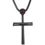 Cross Necklace by Pendant Men Sports Stainless Steel Necklace and Baseball Cross Necklaces Boys Gift