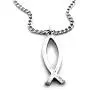 FORGIVEN JEWELRY Jesus Fish Large Ichthus Chain Necklace FORGIVEN JEWELRY Jesus Fish Large Ichthus Chain Necklace