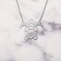 La Menagerie Turtle Silver Origami Jewelry - Silver Geometric Chain Necklace – 925 Sterling Plated Silver Necklace for Women & Girls – Stylish Turtle Pendant Necklace