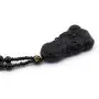 Gungneer Buddha Obsidian Necklace Pendant Adjustable Cotton Chain Fengshui Talisman Religious Jewelry for Men Women Gungneer Buddha Obsidian Necklace Pendant Adjustable Cotton Chain Fengshui Talisman Religious Jewelry for Men Women