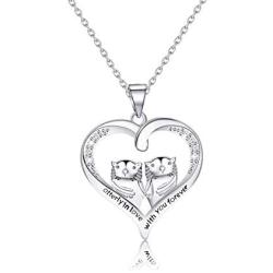 SEIRAA Otter Necklace Sea Otter Heart Pendant Necklace for Otter Lovers Otterly in Love with You Forever Birthday