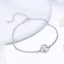BAMOER 925 Sterling Silver Expandable Cat Ring Earrings Adjustable Chain Bracelet for Women