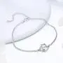 BAMOER 925 Sterling Silver Expandable Cat Ring Earrings Adjustable Chain Bracelet for Women