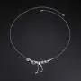 S925 Sterling Silver Choker Jewelry Dinosaur Vintage Necklace Short Necklace for Women Teens 15+3‘’ S925 Sterling Silver Choker Jewelry Dinosaur Vintage Necklace Short Necklace for Women Teens 15+3‘’