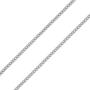 Pori Jewelers Genuine Platinum 950 Solid Diamond Cut Cuban/Curb Chain Necklace -0.8mm Thick