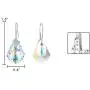 EleQueen 925 Sterling Silver CZ Butterfly Baroque Hook Dangle Earrings Made with Crystals