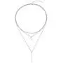 LETTARIUS Disc Bar Pendant Layering Necklace Stainless Steel Layered Chain Choker LETTARIUS Disc Bar Pendant Layering Necklace Stainless Steel Layered Chain Choker