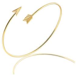MANZHEN Adjustable Arrow Feather Upper Arm Cuff Bangle Open Armlet Armband Bracelet