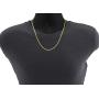 Nuragold 10k Yellow Gold 3mm Solid Cuban Curb Link Chain Pendant Necklace, Mens Womens Lobster Lock 16'' 18'' 20'' 22'' 24'' 26'' 28'' 30''