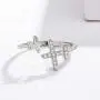 Eiffy Double Cubic Zircon Plane Aircraft Airplane Finger Ring Travel Trip Adjustable Open Finger Ring Jewelry Eiffy Double Cubic Zircon Plane Aircraft Airplane Finger Ring Travel Trip Adjustable Open Finger Ring Jewelry