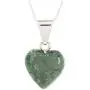 NOVICA .925 Sterling Silver and Jade Heart Shaped Pendant Necklace, 18'', Love Immemorial