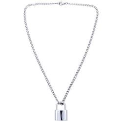 Lock Pendant Y Necklace Simple Cute Necklaces Long Multilayer Chain Fashion Jewelry Women Girls Gift for Her