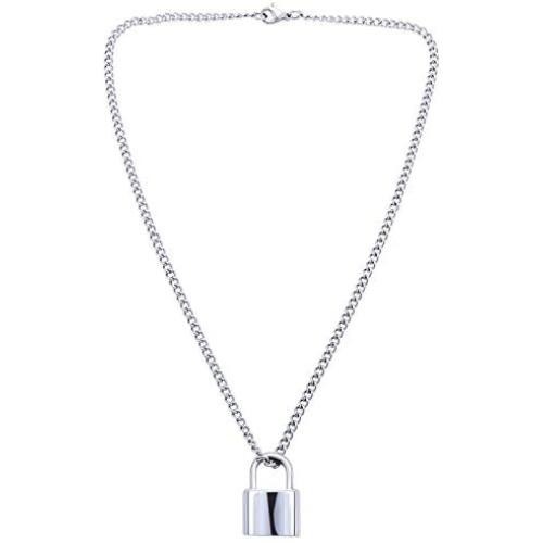 Lock Pendant Y Necklace Simple Cute Necklaces Long Multilayer Chain Fashion Jewelry Women Girls Gift for Her