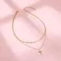 HAWSON Tiny Cross Necklace, 18K Gold Necklace for Girls, Imitation Pearls Cross Pendant, Layered Necklaces for Women, Dainty Necklace, Small Delicate Necklace, Charm Chokers for Lovers Gifts