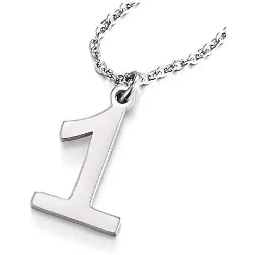 COOLSTEELANDBEYOND Womens Mens Stainless Steel Arabic Numerals Number 1-8 Pendant Necklace with Adjustable Rope Chain COOLSTEELANDBEYOND Womens Mens Stainless Steel Arabic Numerals Number 1-8 Pendant Necklace with Adjustable Rope Chain