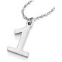 COOLSTEELANDBEYOND Womens Mens Stainless Steel Arabic Numerals Number 1-8 Pendant Necklace with Adjustable Rope Chain
