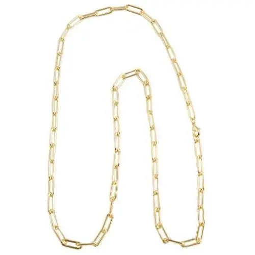 BIJOUX Bobbi - Gold Paper Clip Chain, Link Chain