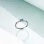AOBOCO March Birthstone Ring Jewelry for Women Sterling Silver Mini Ring with Aquamarine Blue Crystal AOBOCO March Birthstone Ring Jewelry for Women Sterling Silver Mini Ring with Aquamarine Blue Crystal