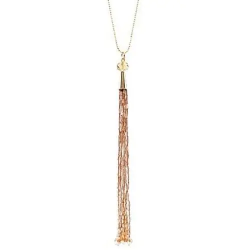Hatroom Glass Beaded Tassel Pendant Necklace for Women with Long Chain Made in Italy Hatroom Glass Beaded Tassel Pendant Necklace for Women with Long Chain Made in Italy