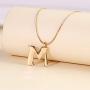 Letter Necklace for Women Girls Initial 14K Gold Plated Chain Alphabet Pendant Necklace