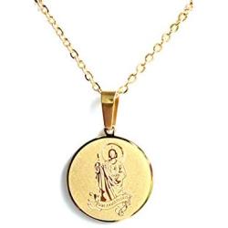 AA Saint Jude Thaddeus Catholic Stainless Steel Pendant with Chain (SSPJ15MDCH-S)