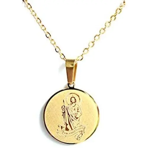 AA Saint Jude Thaddeus Catholic Stainless Steel Pendant with Chain (SSPJ15MDCH-S) AA Saint Jude Thaddeus Catholic Stainless Steel Pendant with Chain (SSPJ15MDCH-S)